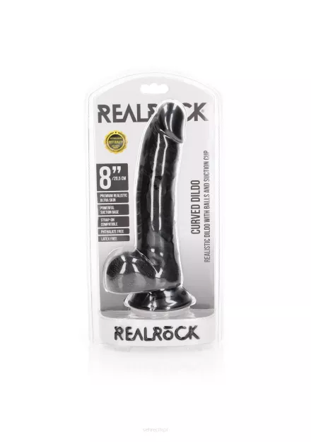 Curved Realistic Dildo  Balls  Suction Cup - 8