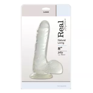 Dildo-JELLY DILDO REAL RAPTURE CLEAR 8""""""""""""""""