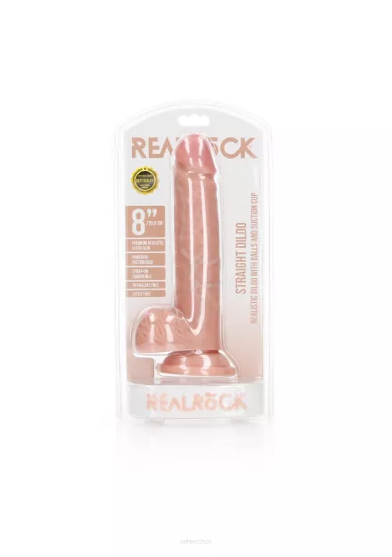 Straight Realistic Dildo  Balls  Suction Cup - 8