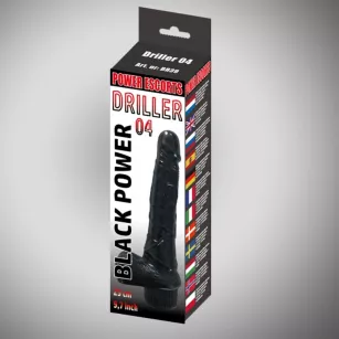 Driller 04 black 25 cm realistic vibrating