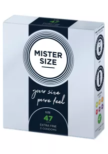 MISTER SIZE 47mm Condoms 3pcs Natural