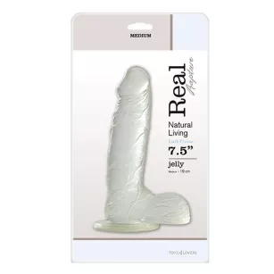 Dildo-JELLY DILDO REAL RAPTURE CLEAR 7.5""""""""""""""""