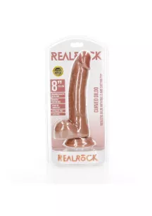 Curved Realistic Dildo  Balls  Suction Cup - 8""""/ 20,5 cm