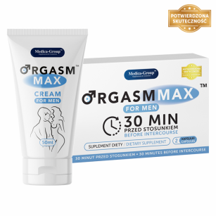 Orgasm Max - 2 kapsułki + CREAM for Men - 50ml - Na Szybką, Mocną, Długą Erekcję