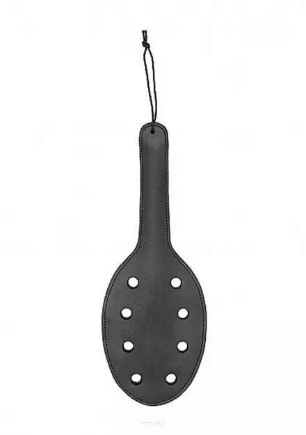 Saddle Leather Paddle With 8 Holes - Black
