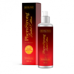 PheroStrong Limited Edition for Women Massage Oil 100ml - olejek do ciała dla kobiet z feromonami podniecającymi mężczyzn