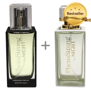 Perfumy z feromonami - PheroStrong by Night for Women 50ml + PheroStrong by Night for Men50 ml 