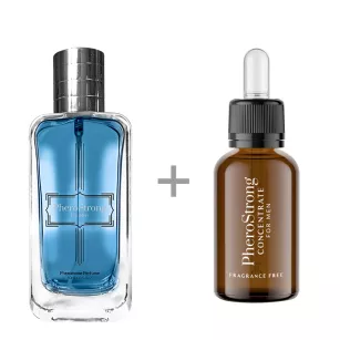 PheroStrong for Men - Perfumy 50ml + Concentrate 7,5ml - Perfumy z Feromonami + Bezzapachowy Koncentrat Feromonów