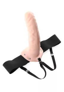 8 Inch Hollow Strap-On Light skin tone