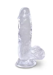 King Cock 5 Inch Cock w Balls Transparent