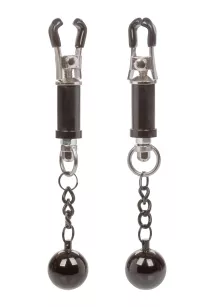 Weighted Twist Nipple Clamps Silver
