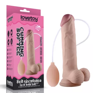 9"" Soft Ejaculation Cock With Ball