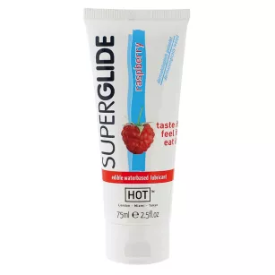 HOT Superglide RASPBERRY- 75ml  edible lubricant waterbased