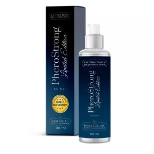 PheroStrong Limited Edition for Men Massage Oil 100ml - olejek do ciała dla mężczyzn z feromonami podniecającymi kobiety