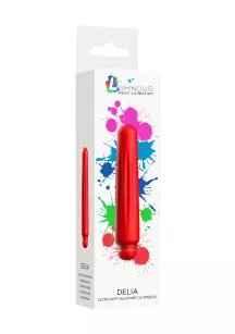 Delia - ABS Bullet With Sleeve - 10-Speeds - Red