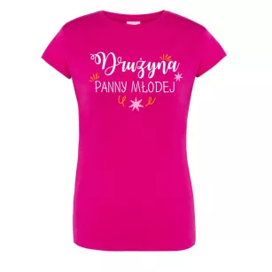Różowa koszulka damska "Drużyna Panny Mlodej" L