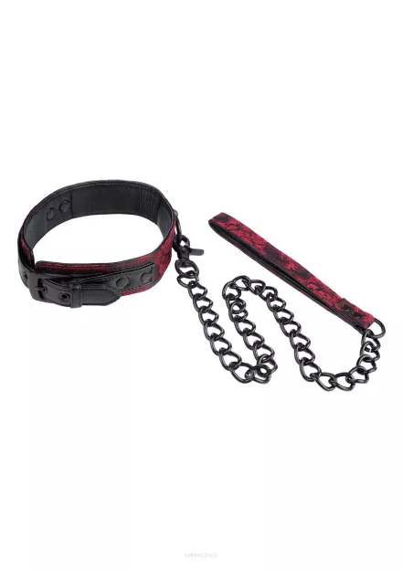 Scandal Collar with Leash Black
