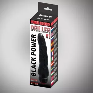 Driller 01 black 21,5 cm realistic vibrating