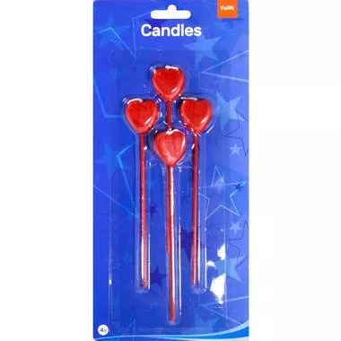 Red Candles With Heart