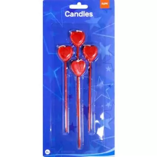 Red Candles With Heart